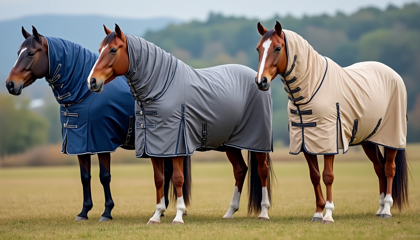 Couverture de cheval : le grammage selon la température
