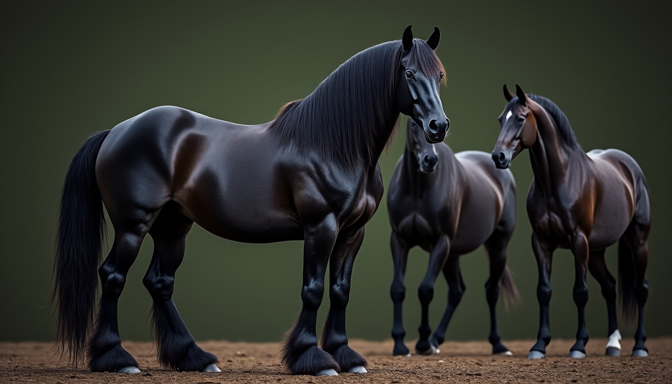 Le cheval noir : les races concernées et ce qui fait une vraie robe noire