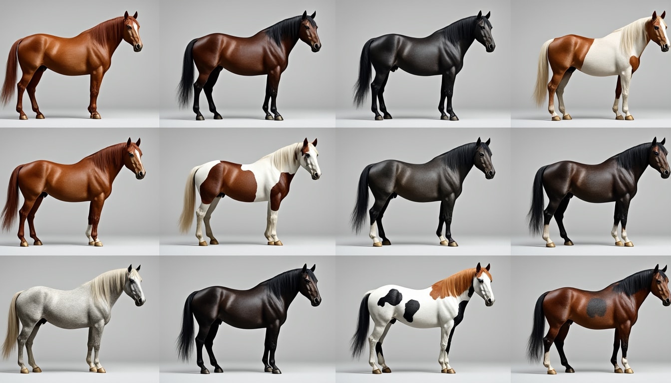 Les couleurs de robe du cheval : la nomenclature complète