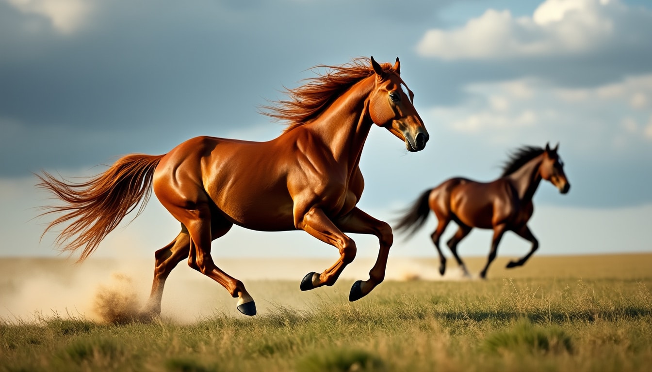 Vitesse d&rsquo;un cheval au galop et allures moyennes